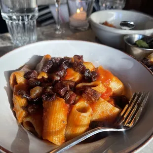 Rigatoni and a spritz