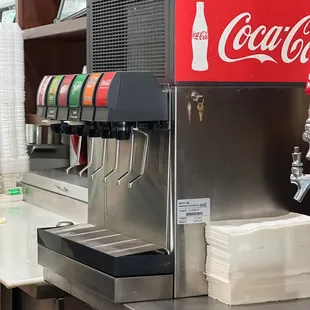Coke products for fountain (they also have cans in a separate fridge)