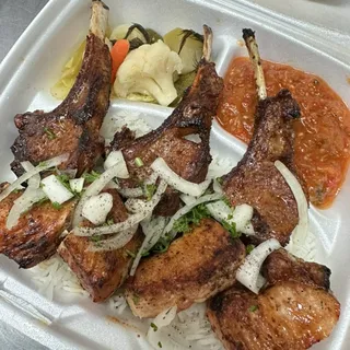 #34 Lamb Chop & Pork Shish