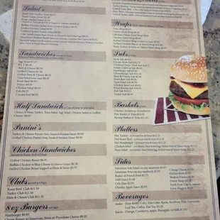 burgers, menu