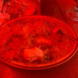Extremely salty shrimp enchiladas