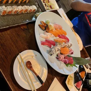 sashimi, sushi, food, sushi and sashimi