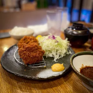Jyukusei pork tenderloin katsu teishoku