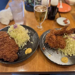 Pork loin katsu and shrimp/chicken katsu