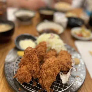 Oyster and chicken katsu