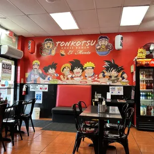 the interior of the restaurant