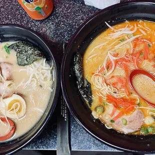 Tonkotsu Ramen and Spicy Tonkotsu Ramen