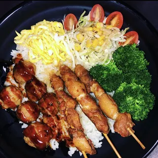 Meatballs&Yakitori Rice Bowl**