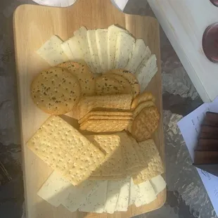 Cheese and cracker board