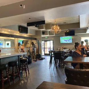 people sitting at the bar