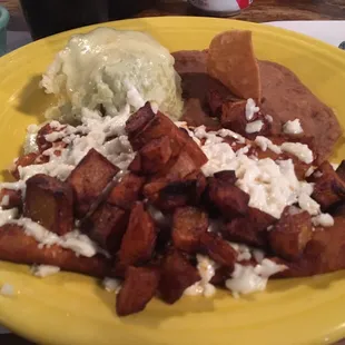 Enchiladas suizas. Good vegetarian choice.