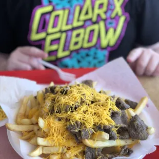Carne Asada fries. Good but wish the fries were thinner and the meat minced a bit more.
