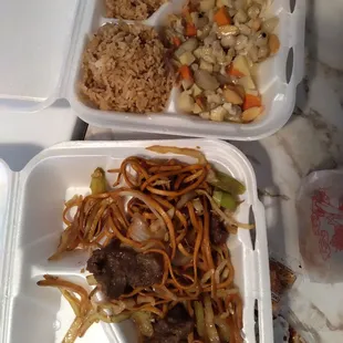 a variety of food items