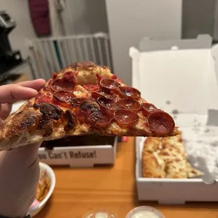 Well done pepperoni and boss sauce