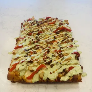 Chicken Bacon Ranch Detroit-Style Pizza
