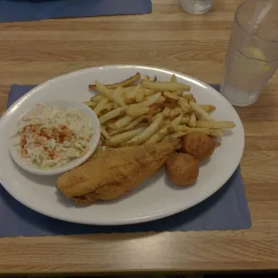 Fried flounder