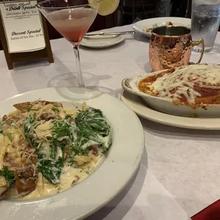 Spinach and Chicken Fettuccine