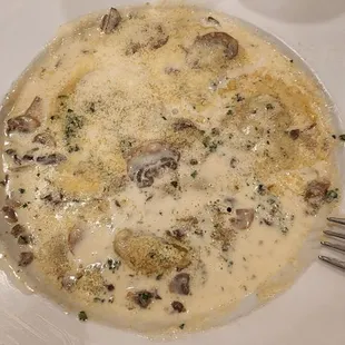 Mushroom ravioli