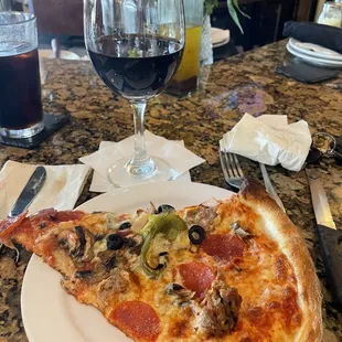 This is 1 large slice of the large pizza!!!