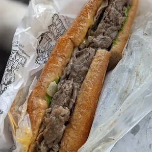 Philly Cheese steak with American grilled onions