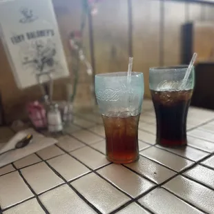 Iced tea and Coca Cola