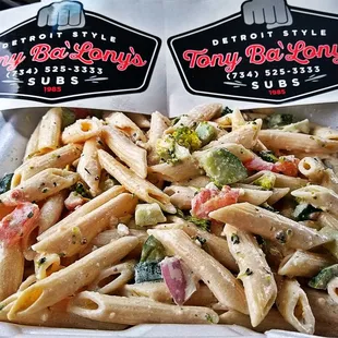 The Famous Pasta Salad they 2 nd best seller behind Subs .