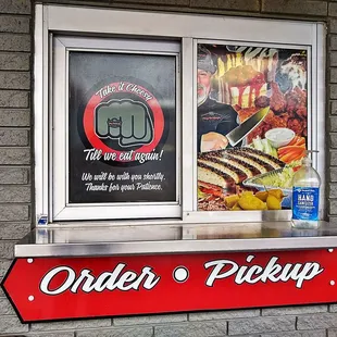 the order pickup window