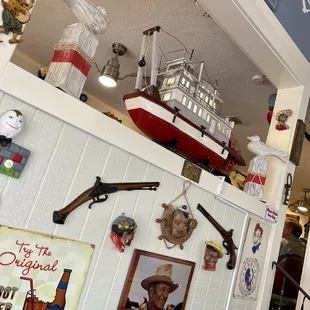 Fun nautical/retro decor.