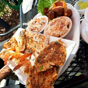a plate of food on a table