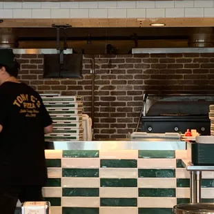 Pizza oven at Tony C's.