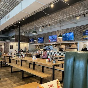Open kitchen and coal fired pizza oven