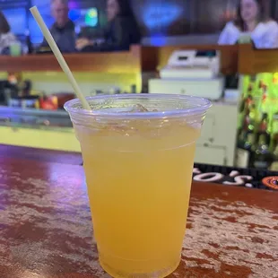  drink in a plastic cup