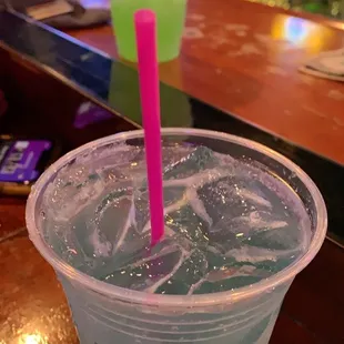  drink in a plastic cup