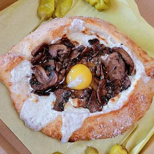 Mushroom khachapuri