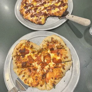 Heart shaped pizzas
