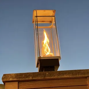 Torches outside