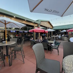 The expansive patio