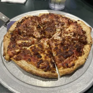 My favorite cheese with bacon pizza