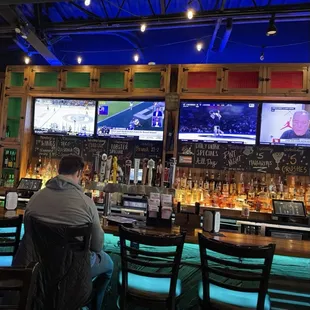 The colorful rustic bar