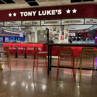 Where I sat in the food hall.