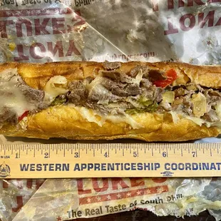 Length of Cheesesteak