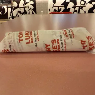 The way you receive the sandwich.