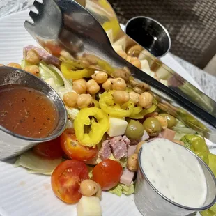 Antipasto Salad, you won&apos;t be disappointed. Love Antonio&apos;s house dressing