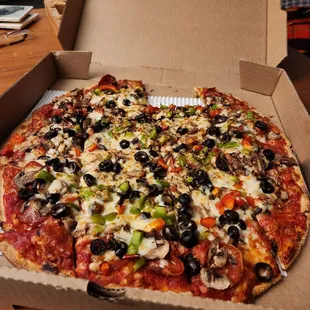 a pizza in a box