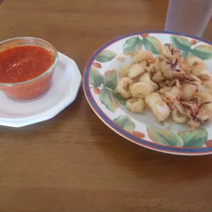 Light but uniquely delicious calamari