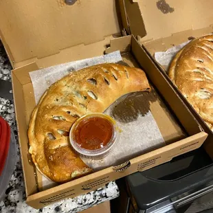 My husbands calzone. He ordered the same one