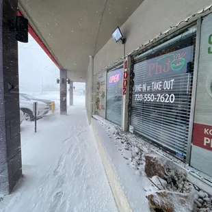 a snowy street