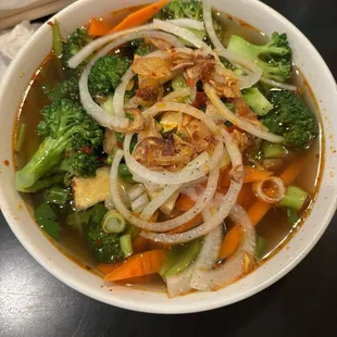 5. Vegetable and Tofu with Veggie Broth Soup (Spicy Broth)