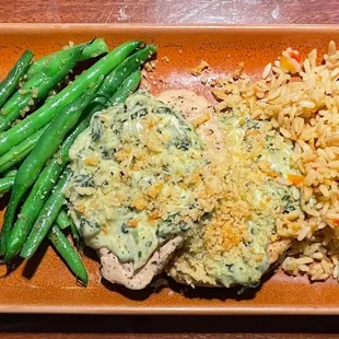 Spinach chicken stack