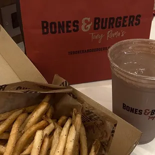 Crispy Fries &amp; Plant Based Chocolate Shake